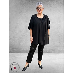 Only-m Tuniek Travel Overslag Zwart